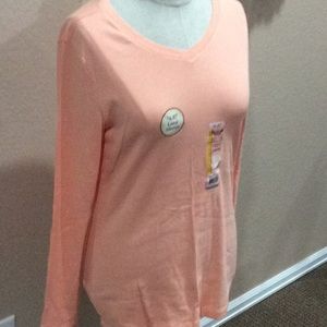 Large long sleeve V-neck T-shirt and tank top